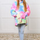 KidsOversizedHoodieBlanketinRainbow2