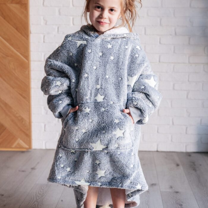 Kidsoversidehoodieblanketinstars22