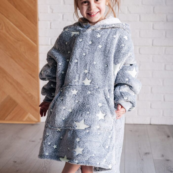 Kidsoversidehoodieblanketinstars23